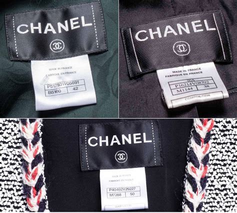 chanel boutique clothing tag|how to read chanel tags.